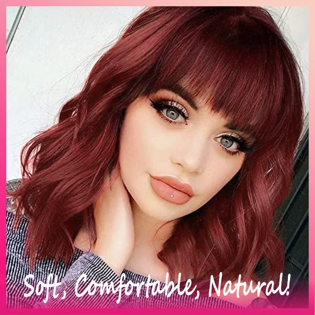 Kinky Curly Afro Wig with Bangs Ombre Gray Color Synthetic Mixed Wigs with 1 Wig Comb and 4pcs Wig Caps