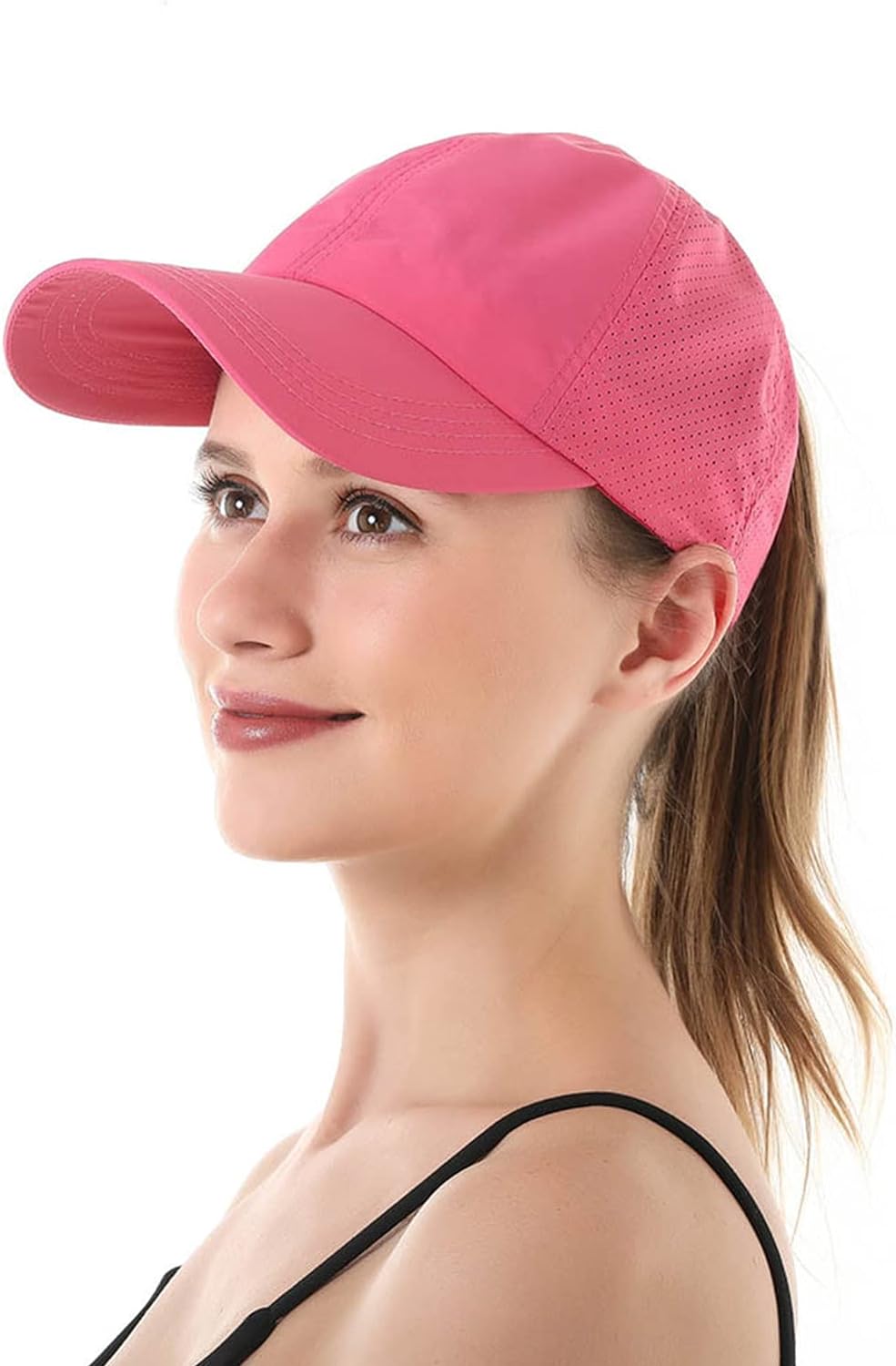 Women Ponytail Hat Criss Cross Baseball Cap Adjustable High Messy Bun Ponycap Quick Drying Mesh Sports Hat