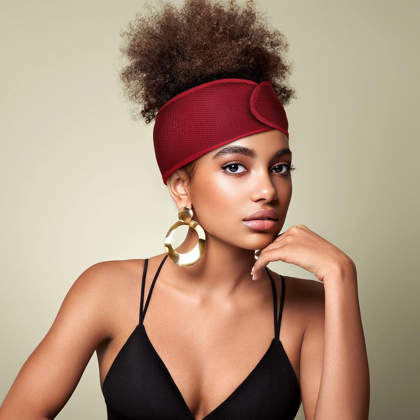 4 Pieces Mesh Hair Wraps for Black Women Sleeping Hair Wrap Scarf Cap Spa Headbands Hair Wraps Hair Nets for Women Black Natural Hair Wash Face Sleep (Black, Blue)