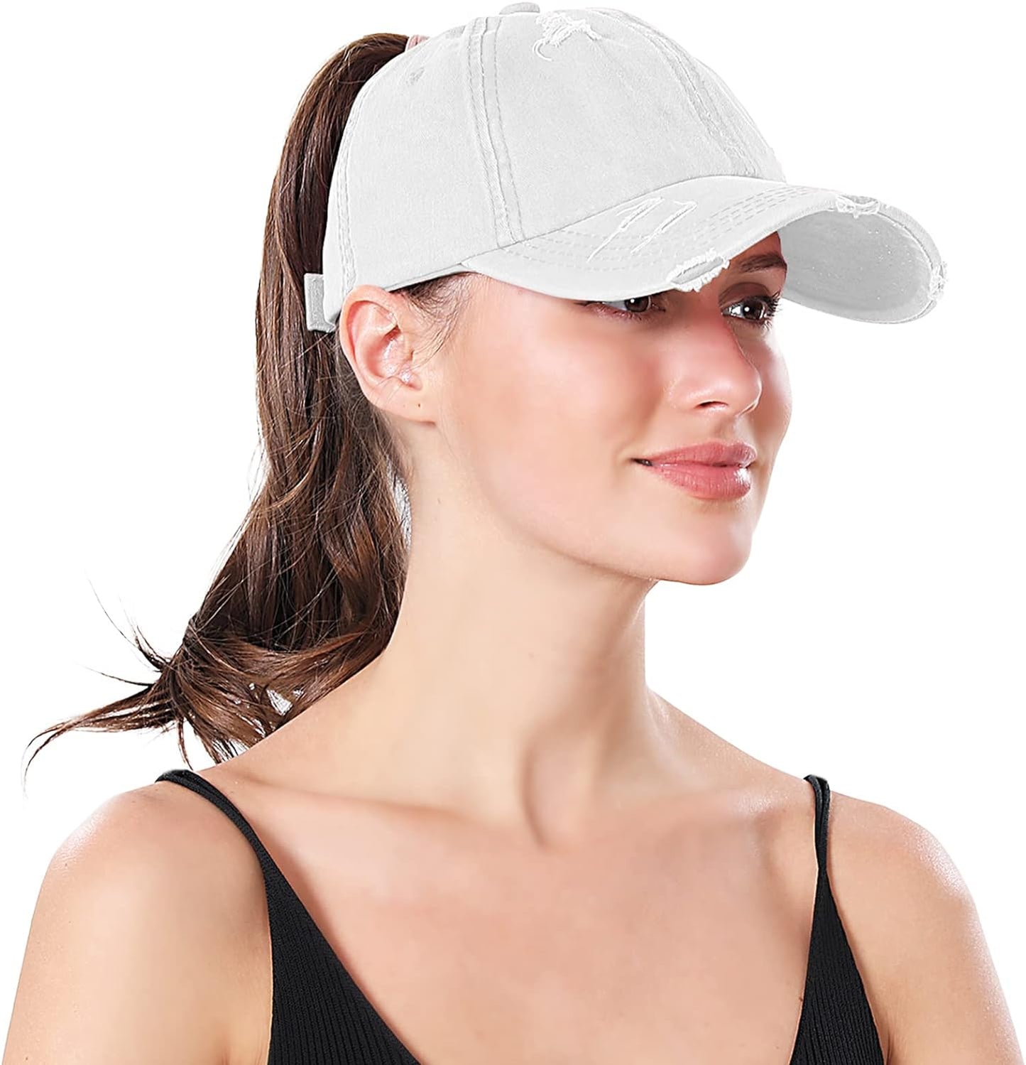Women Ponytail Hat Criss Cross Baseball Cap Adjustable High Messy Bun Ponycap Quick Drying Mesh Sports Hat