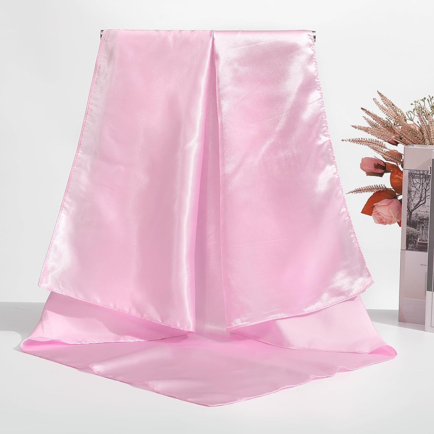 35" Large Square Satin Head Scarf - Silk Hair Scarf Square Hair Bandanas Large Scarf Sleeping Head Wraps for Women