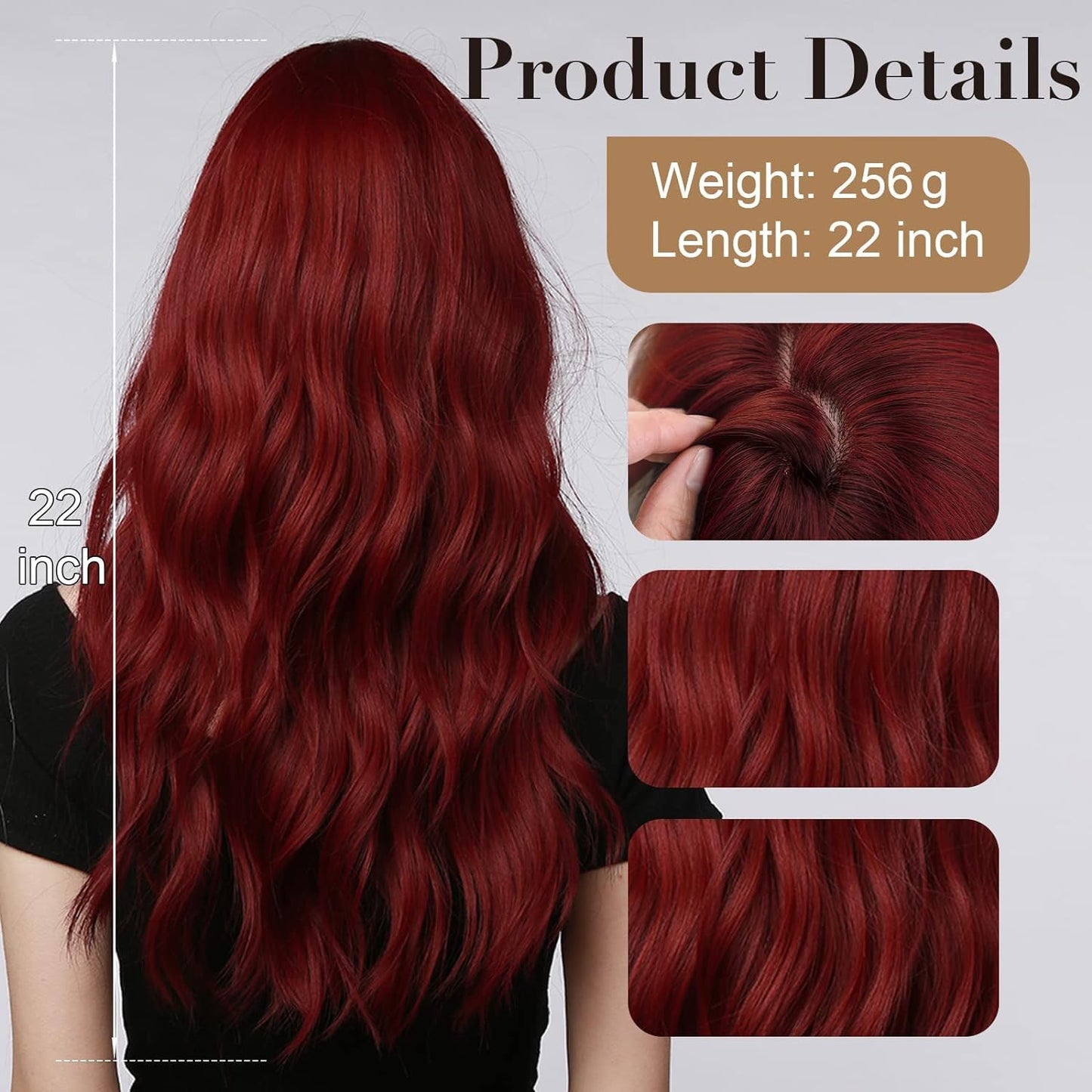 Black Wigs for Women Long Curly Wigs With Bangs Water Wavy Synthetic Wig, Party Cosplay Daily Use