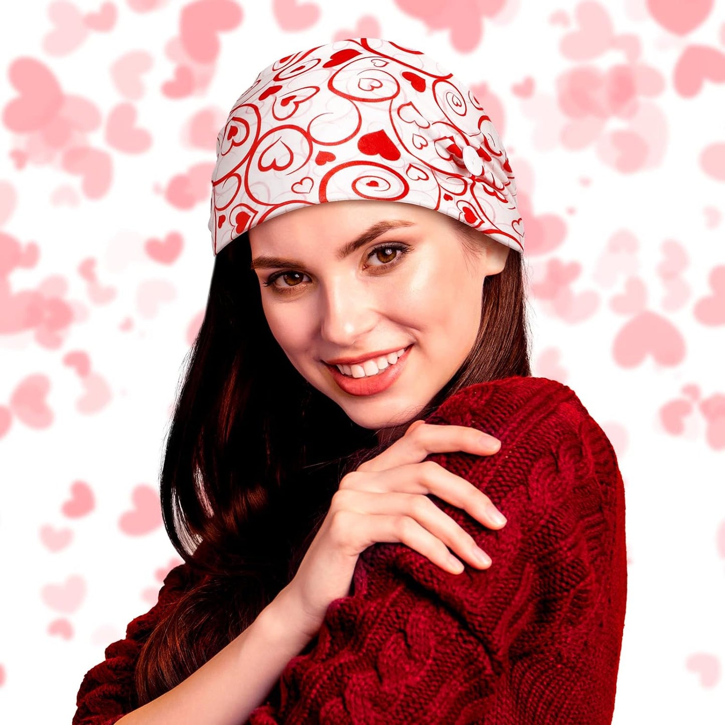 6 Pieces Headband with Buttons for Mask African Boho Knot Turban Headbands Nurse Elastic Headbands Sport Beach Hair Accessories for Women Girls (Bohemian Patterns)