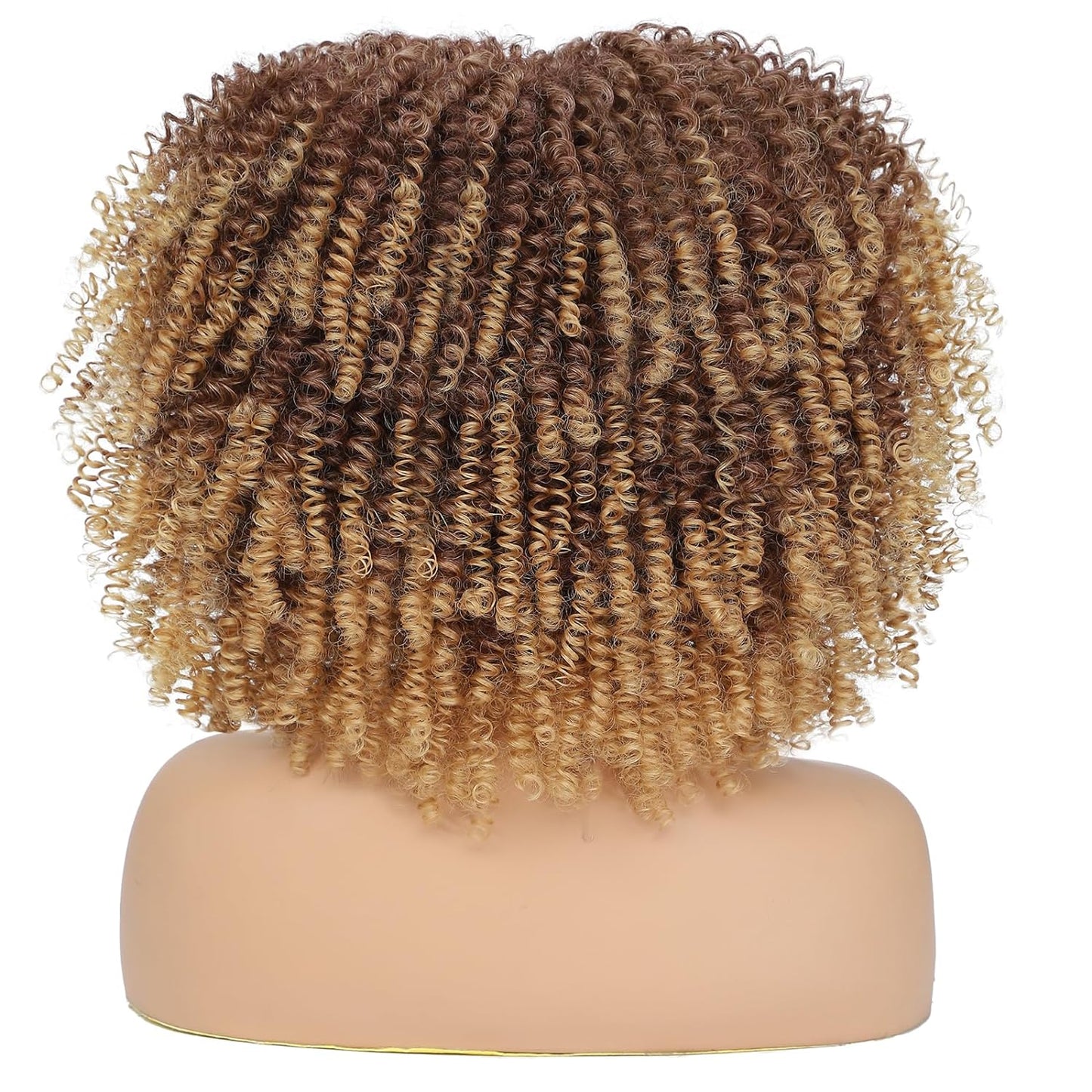16 Inch Curly. Afro Kinky Wig Synthetic Fiber Glueless Full and Fluffy Long Curly Wig for Fashion Women (16 Inch, Black)