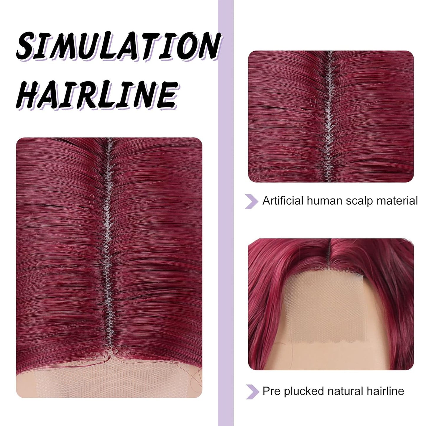 28'' Curly Wig Long Synthetic Wigs for Black Women Loose Deep Wave Lace Front Wig 4'' Simulated Scalp Middle Part Natural Crimps Curls Hair Replacement Wigs