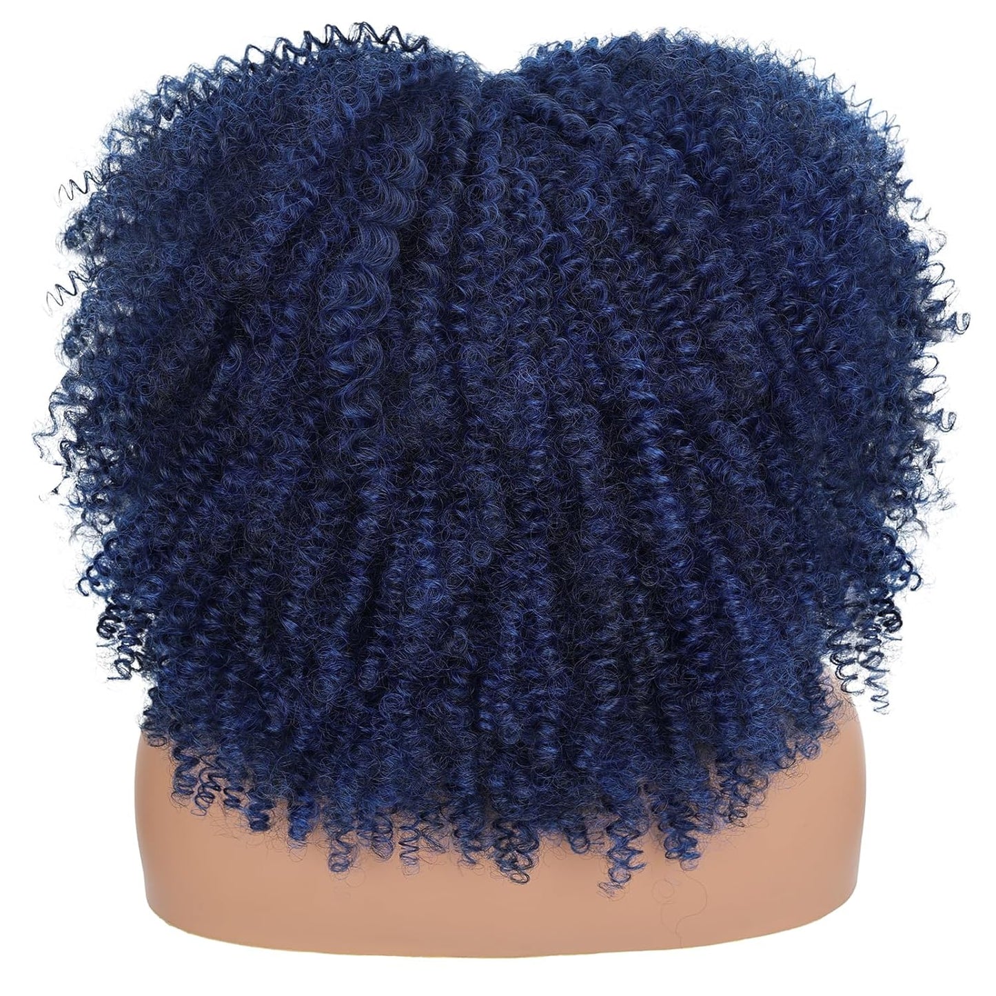 16 Inch Curly. Afro Kinky Wig Synthetic Fiber Glueless Full and Fluffy Long Curly Wig for Fashion Women (16 Inch, Black)