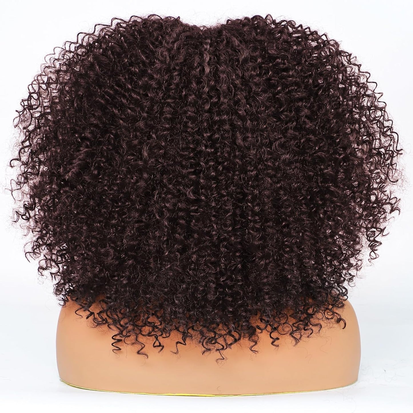 16 Inch Curly. Afro Kinky Wig Synthetic Fiber Glueless Full and Fluffy Long Curly Wig for Fashion Women (16 Inch, Black)