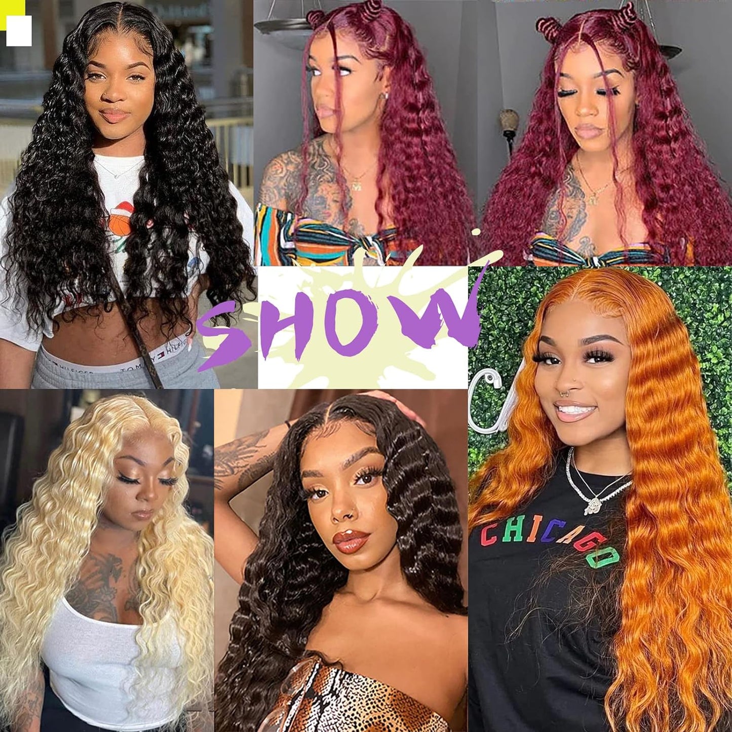 28'' Curly Wig Long Synthetic Wigs for Black Women Loose Deep Wave Lace Front Wig 4'' Simulated Scalp Middle Part Natural Crimps Curls Hair Replacement Wigs