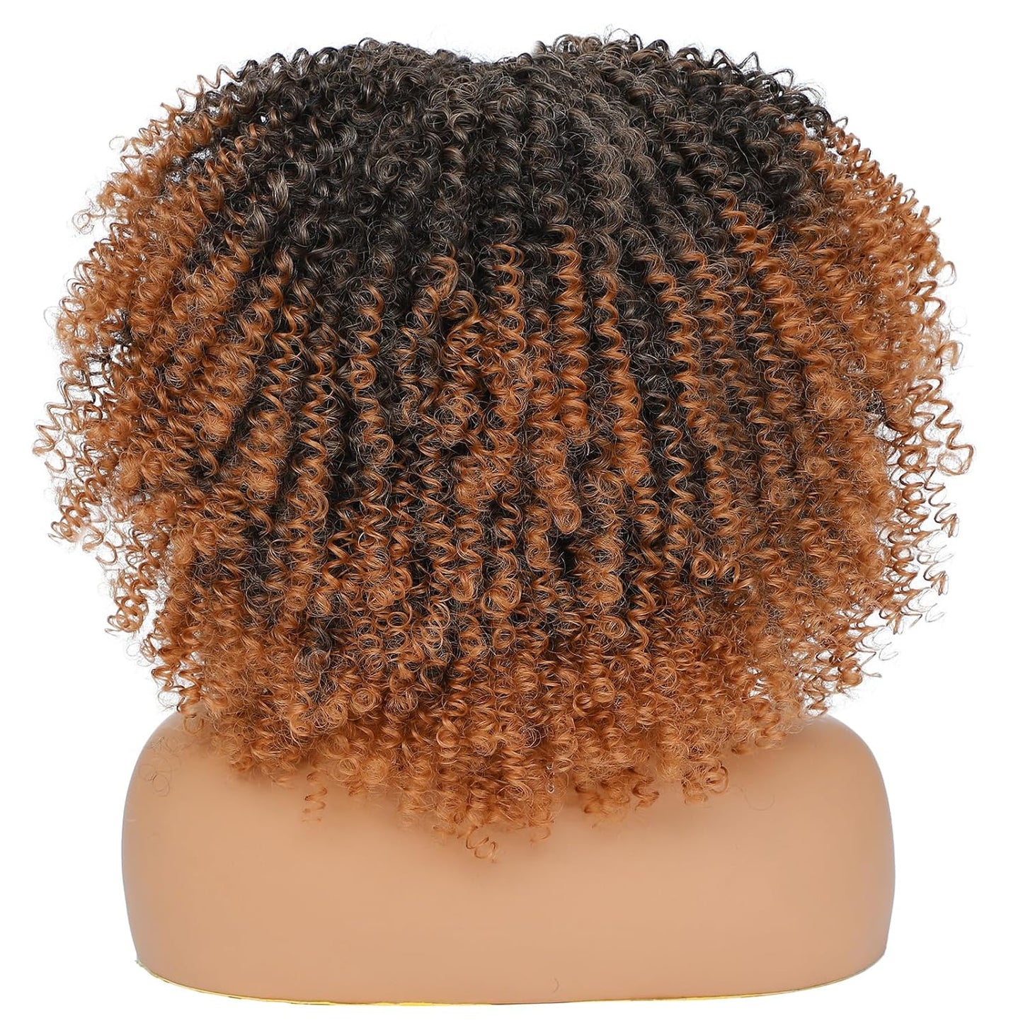 16 Inch Curly. Afro Kinky Wig Synthetic Fiber Glueless Full and Fluffy Long Curly Wig for Fashion Women (16 Inch, Black)