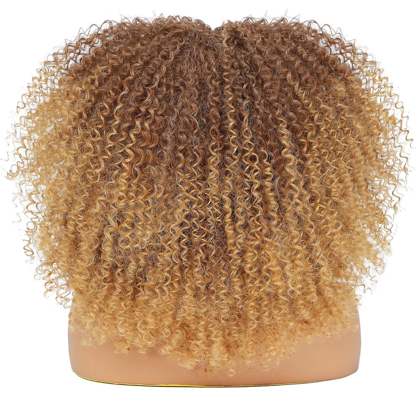 16 Inch Curly. Afro Kinky Wig Synthetic Fiber Glueless Full and Fluffy Long Curly Wig for Fashion Women (16 Inch, Black)