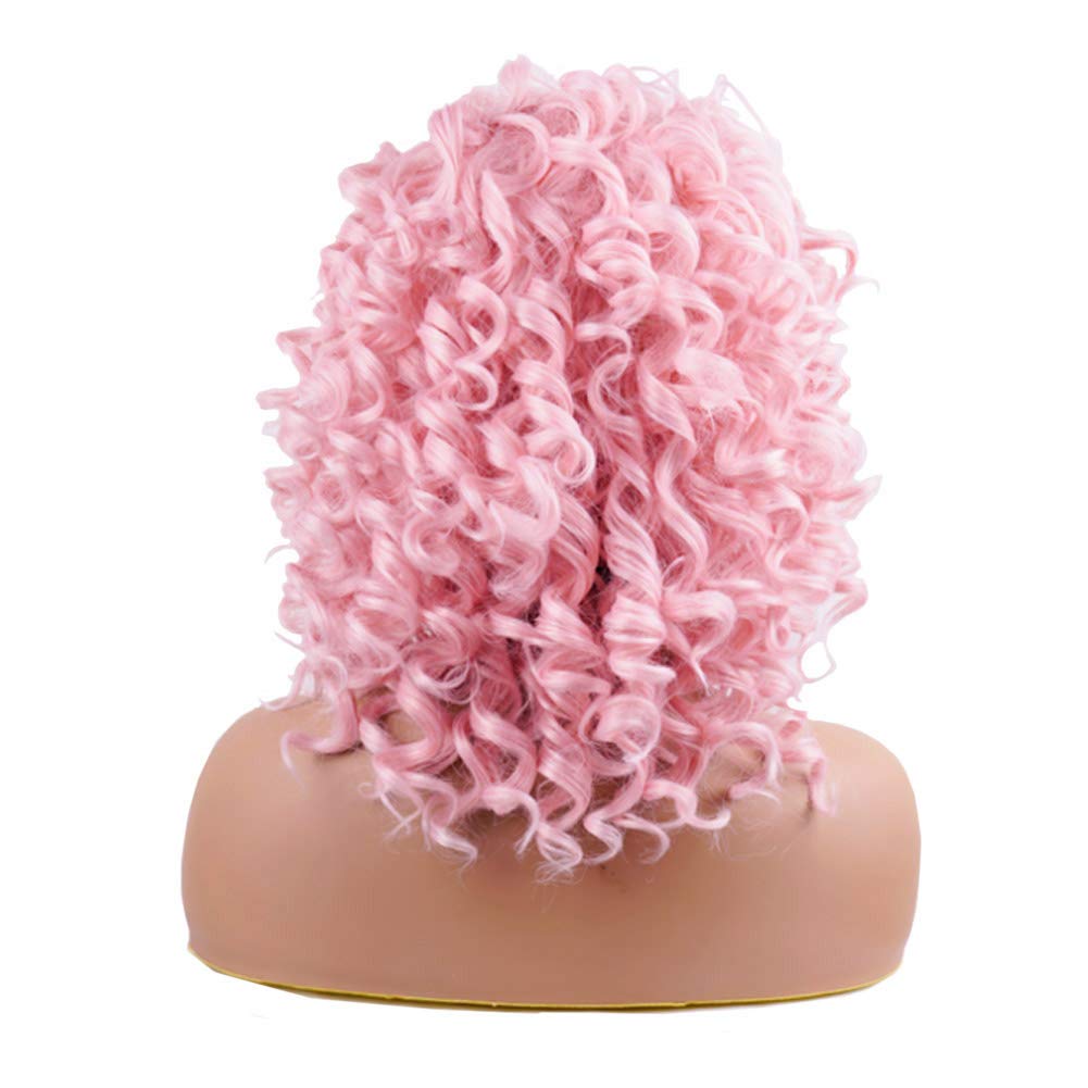 AIDUSA Short Loose Curly Wigs for Black Women Afro Wig for Black Women Curly Wig for Women Synthetic Wigs for Women Fluffy Natural Soft Hair (#1B Natural Black)