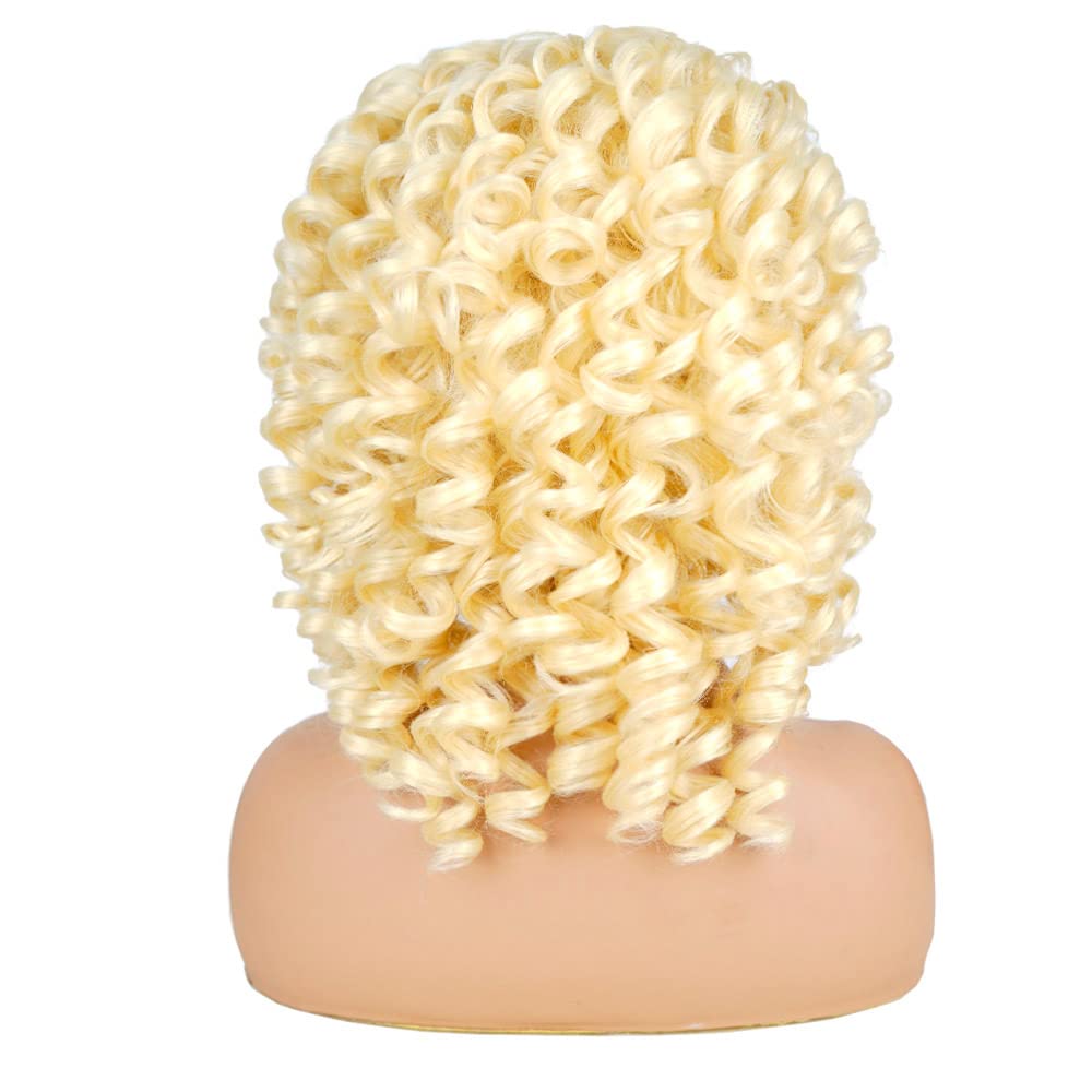 AIDUSA Short Loose Curly Wigs for Black Women Afro Wig for Black Women Curly Wig for Women Synthetic Wigs for Women Fluffy Natural Soft Hair (#1B Natural Black)
