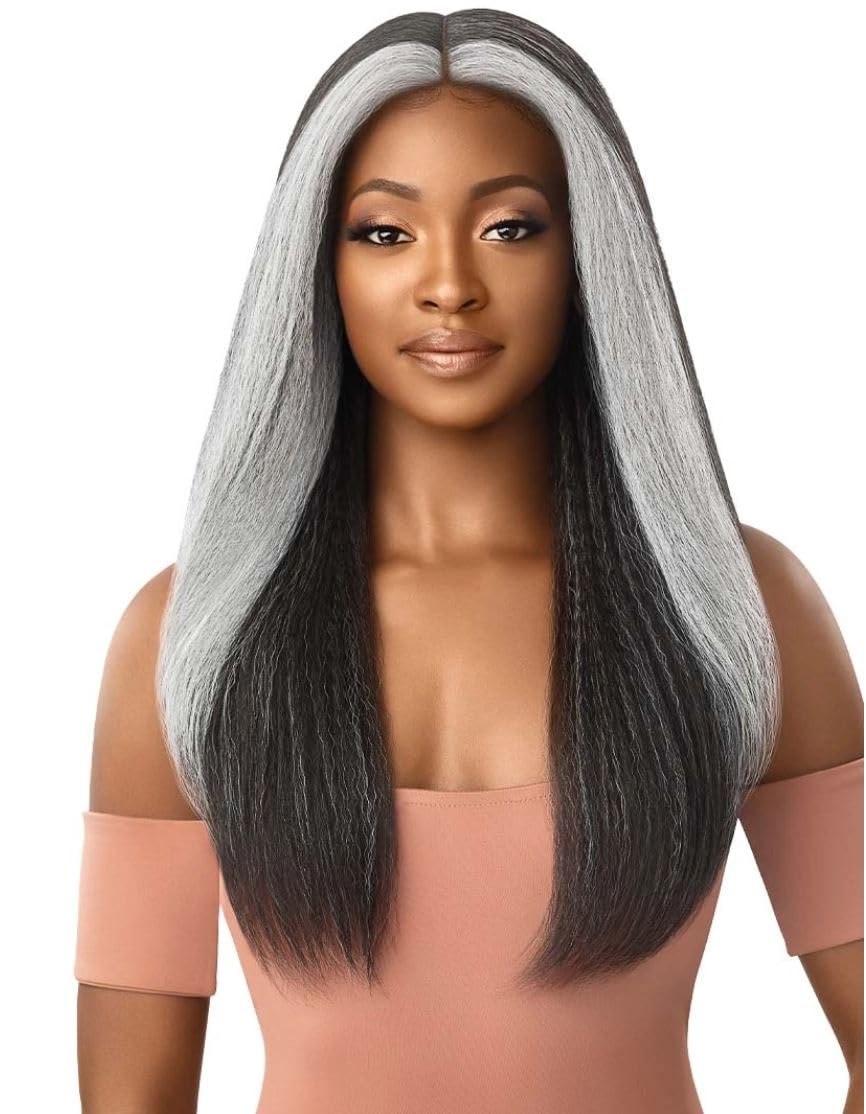 Outre Synthetic Lace Front Wig (Soft & Natural) - NEESHA 203 (Color:1B Off Black)