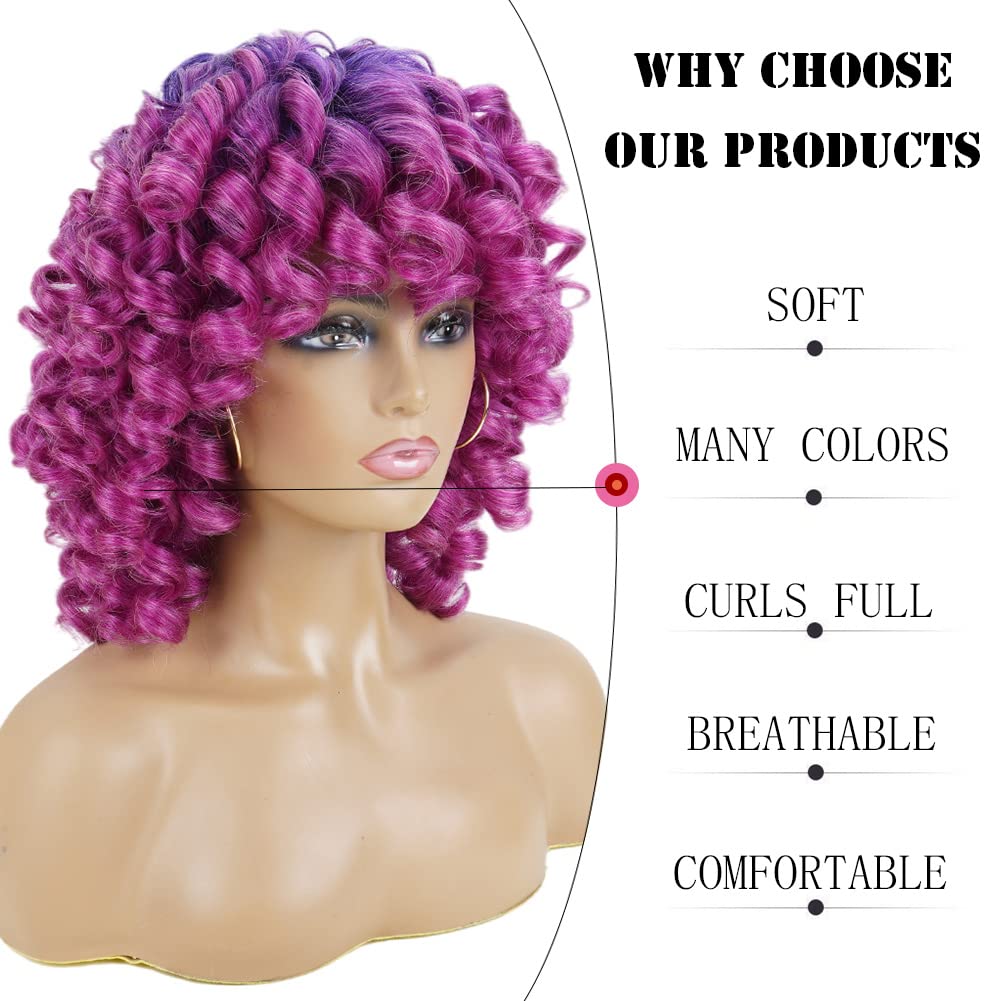 Andromeda Gray Short Curly Wig for Black Women, 14-Inch, Synthetic Fiber, Adjustable Cap, Heat Resistant