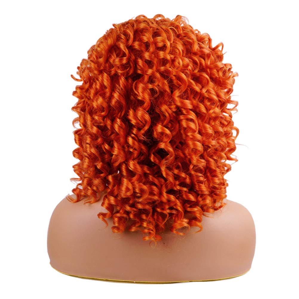 AIDUSA Short Loose Curly Wigs for Black Women Afro Wig for Black Women Curly Wig for Women Synthetic Wigs for Women Fluffy Natural Soft Hair (#1B Natural Black)
