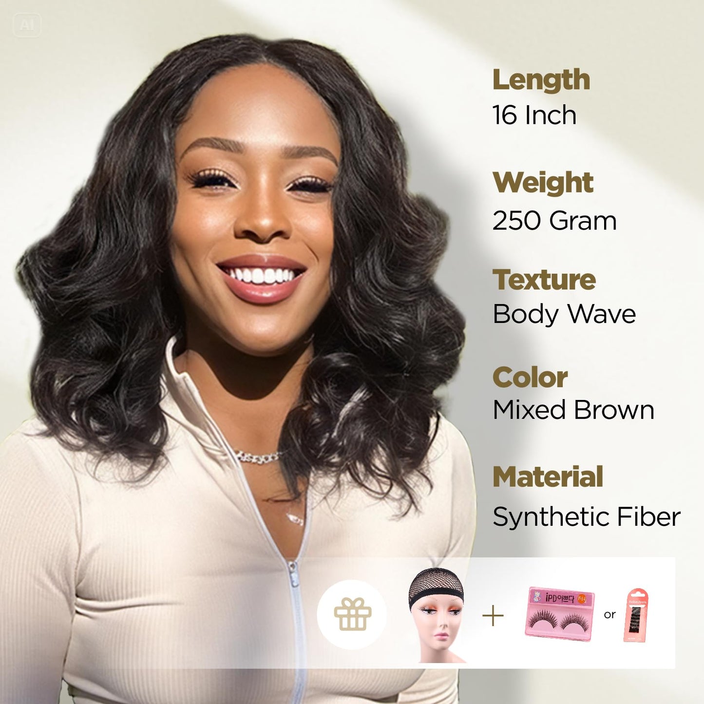 WIGER Short Wavy Wigs for Women Black Loose Wave Bob Hair Wig 14 Inch Side Part Big Curly Glueless Lace Part Hair Synthetic Curly Wig for Daily or Party