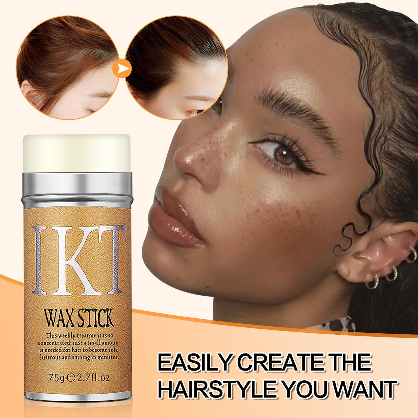 Wig Kit for Lace Front Wigs, Hair Wax Stick Lace Band for Wigs, Wig Caps, Edge Brush, Comb, Suitable for Wig Kit - 9 PCS