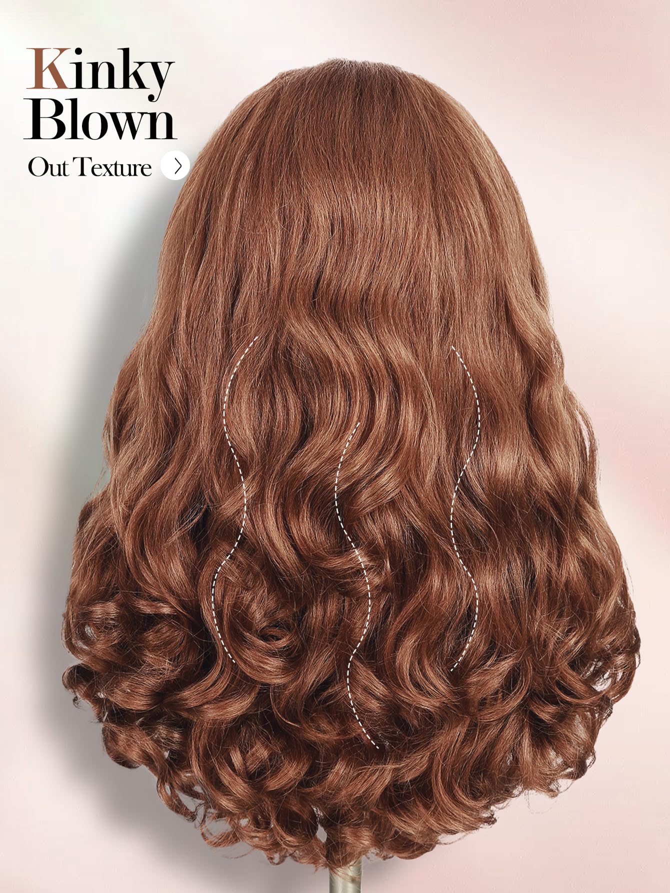 Yaki Wavy Headband Wigs for Black Women 26 Inch Black Kinky Straight Wear and Go Wig with Curly Wavy Ends Synthetic Glueless Half Wig with Headbands Attached Blow Out Style Natural Hair Texture