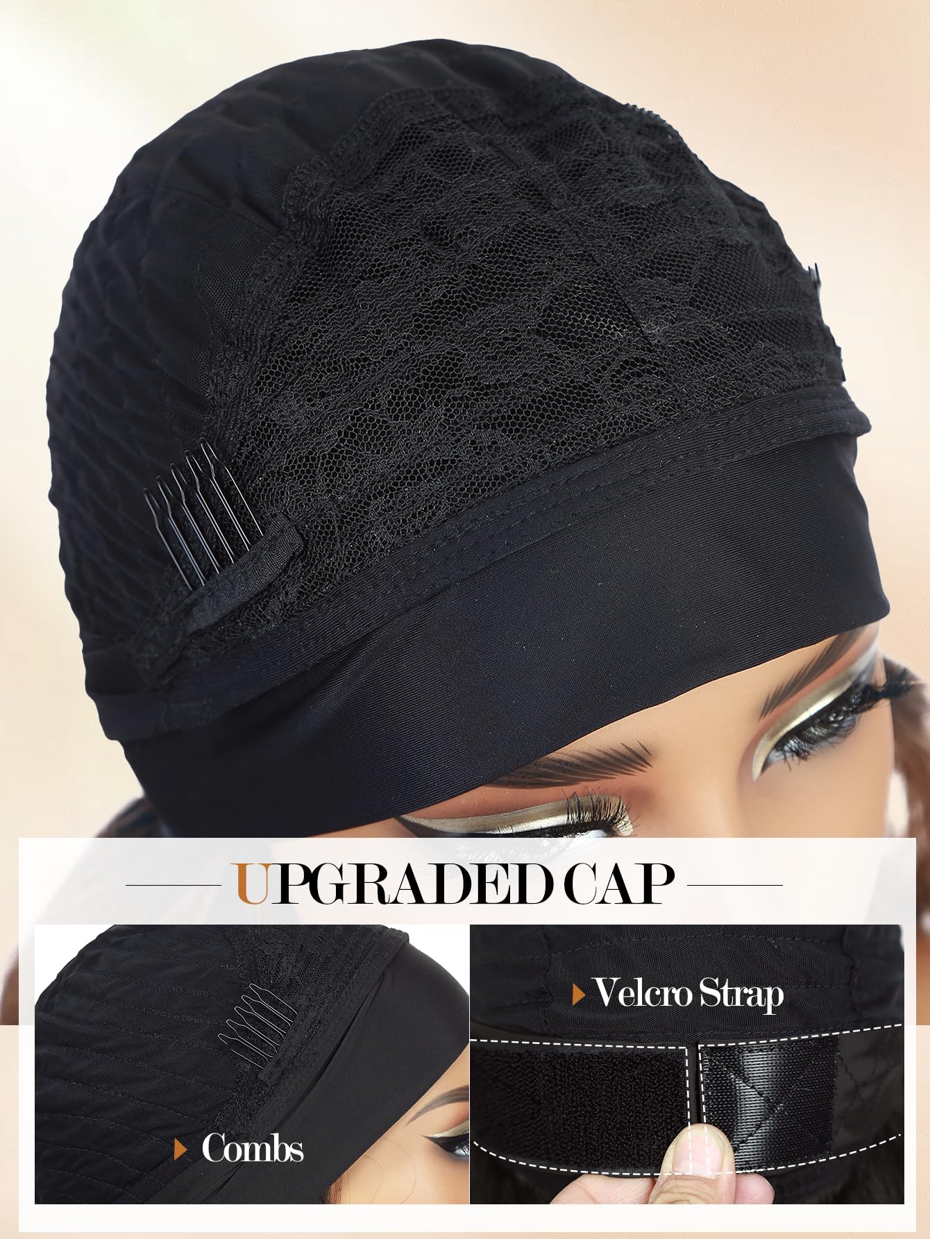 Yaki Wavy Headband Wigs for Black Women 26 Inch Black Kinky Straight Wear and Go Wig with Curly Wavy Ends Synthetic Glueless Half Wig with Headbands Attached Blow Out Style Natural Hair Texture
