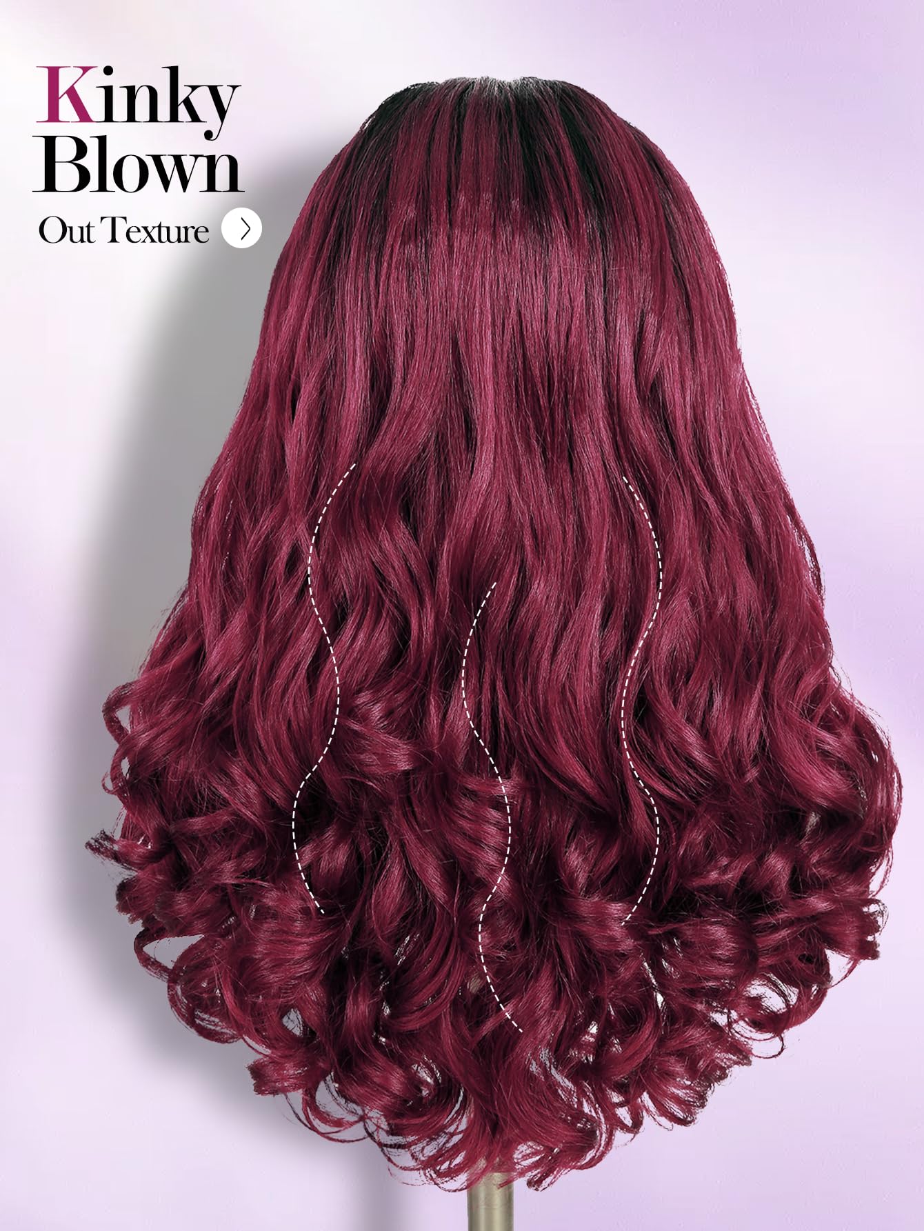 Yaki Wavy Headband Wigs for Black Women 26 Inch Black Kinky Straight Wear and Go Wig with Curly Wavy Ends Synthetic Glueless Half Wig with Headbands Attached Blow Out Style Natural Hair Texture
