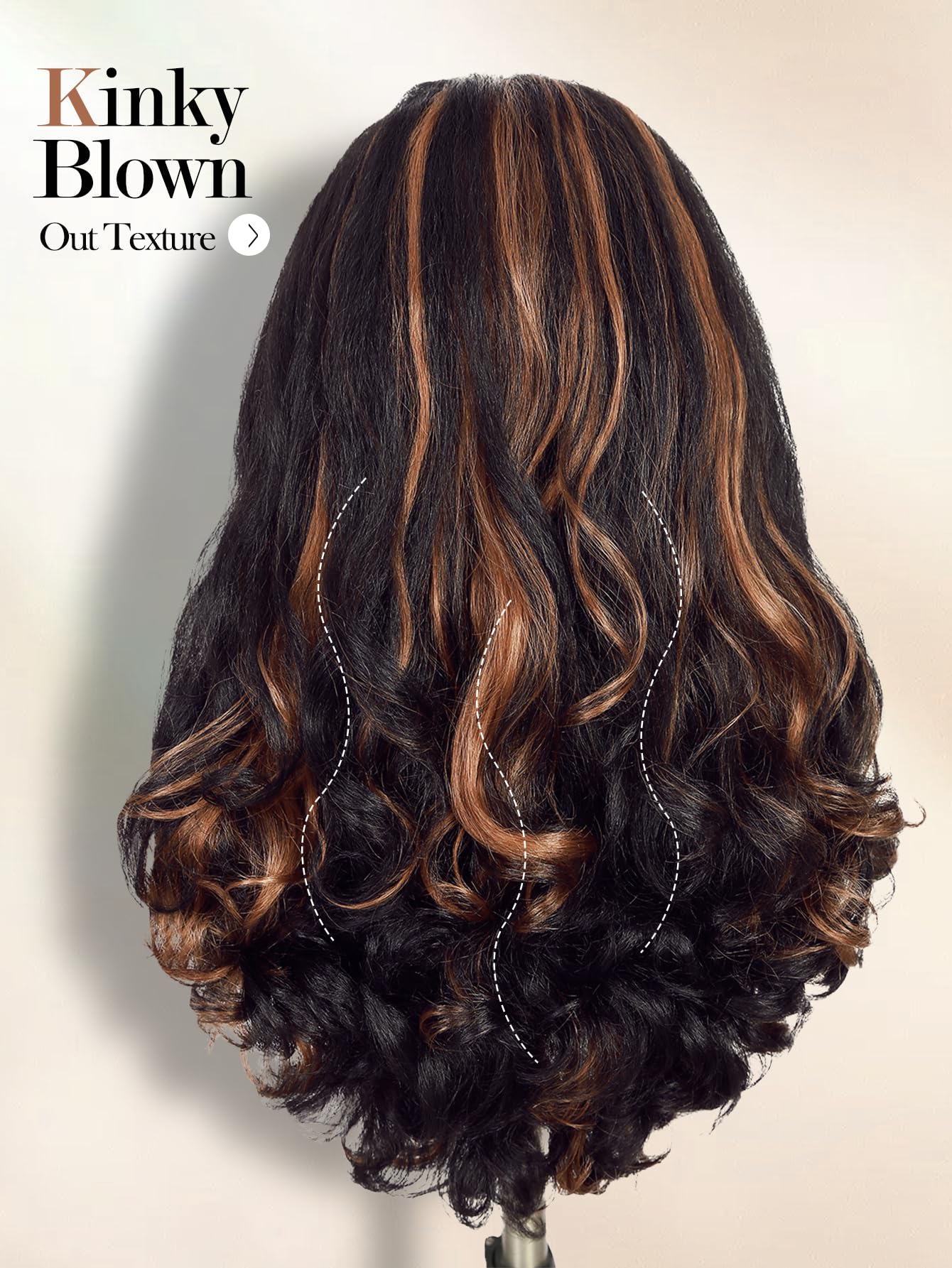 Yaki Wavy Headband Wigs for Black Women 26 Inch Black Kinky Straight Wear and Go Wig with Curly Wavy Ends Synthetic Glueless Half Wig with Headbands Attached Blow Out Style Natural Hair Texture