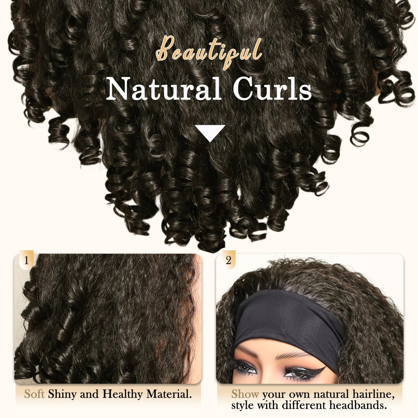 SOKU Afro Curly Lace Front Wig Synthetic Kinky Straight with Curly Ends T Part HD Transparent Swiss Lace Fluffy Bouncy Hair Wigs 20 Inch Dark Brown Heat Friendly Afro Wigs for Black Women