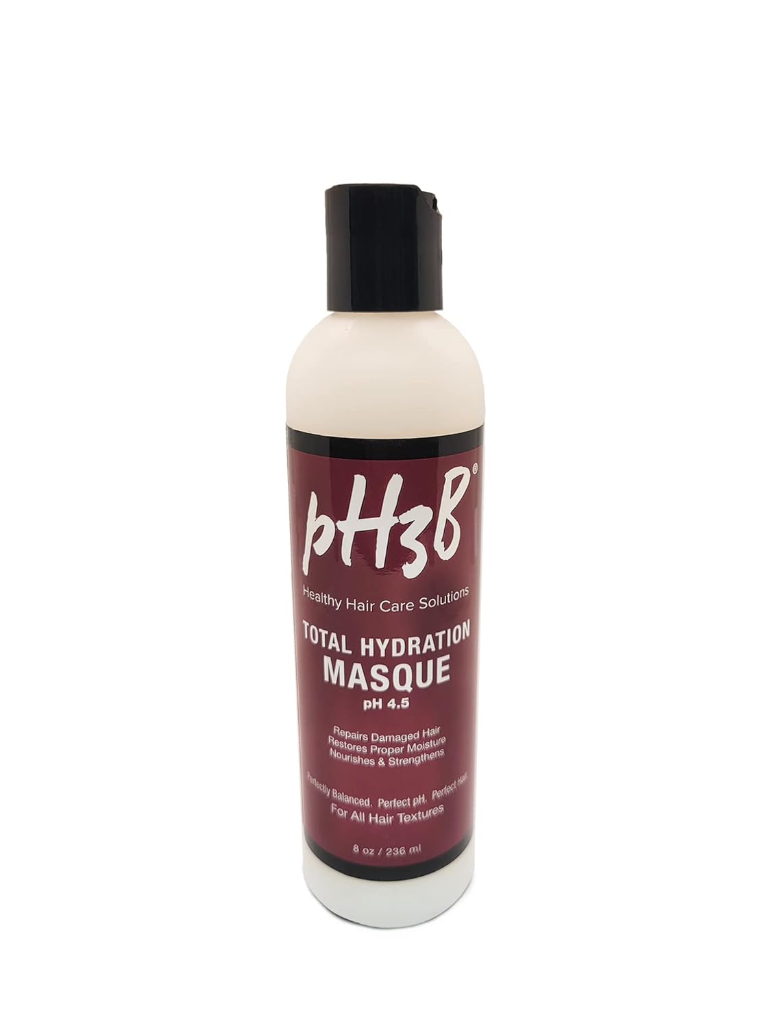 pH3B Hair Care Total Hydration Bundle Shampoo, Hair Masque Leave in Conditioner Sulfate Free Natural Ingredients Rehydrates Nourish Repair Strengthen Tames Frizz