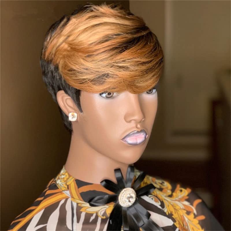 Short Hair Wigs For Black Women Short Pixie Cuts Wigs. Short Straight Ladies Wigs Synthetic Short Wigs For Women African American Women Wigs (SW2113)