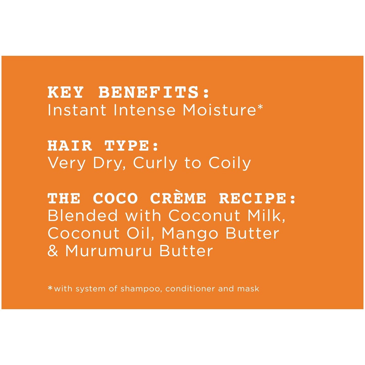 Carol’s Daughter Coco Creme Sulfate Free Shampoo and Conditioner Set with Silicone Free Hair Butter, for Very Dry Curly Hair, with Coconut Oil and Mango Butter