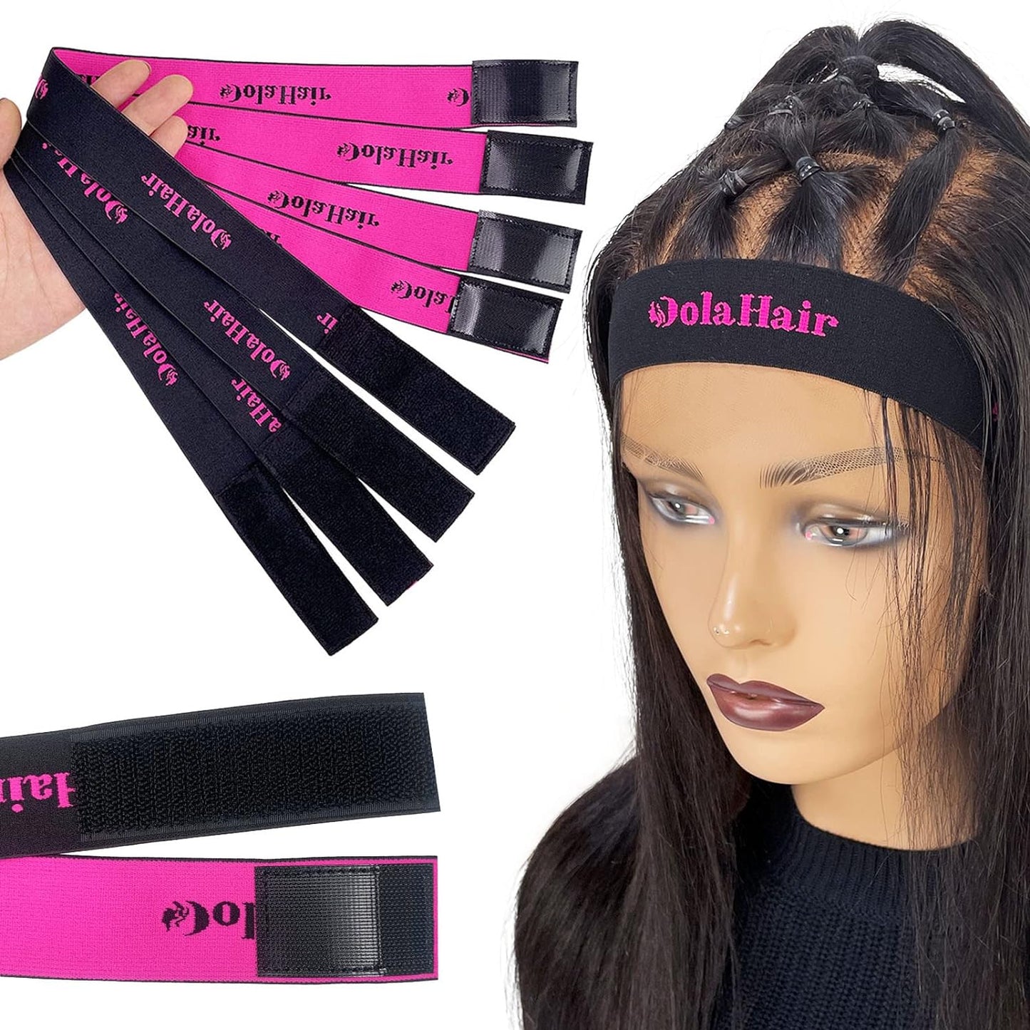 4 Pcs Ultra Thin Synthetic Wig Cap for Lace Front Wig - Hot Pink
