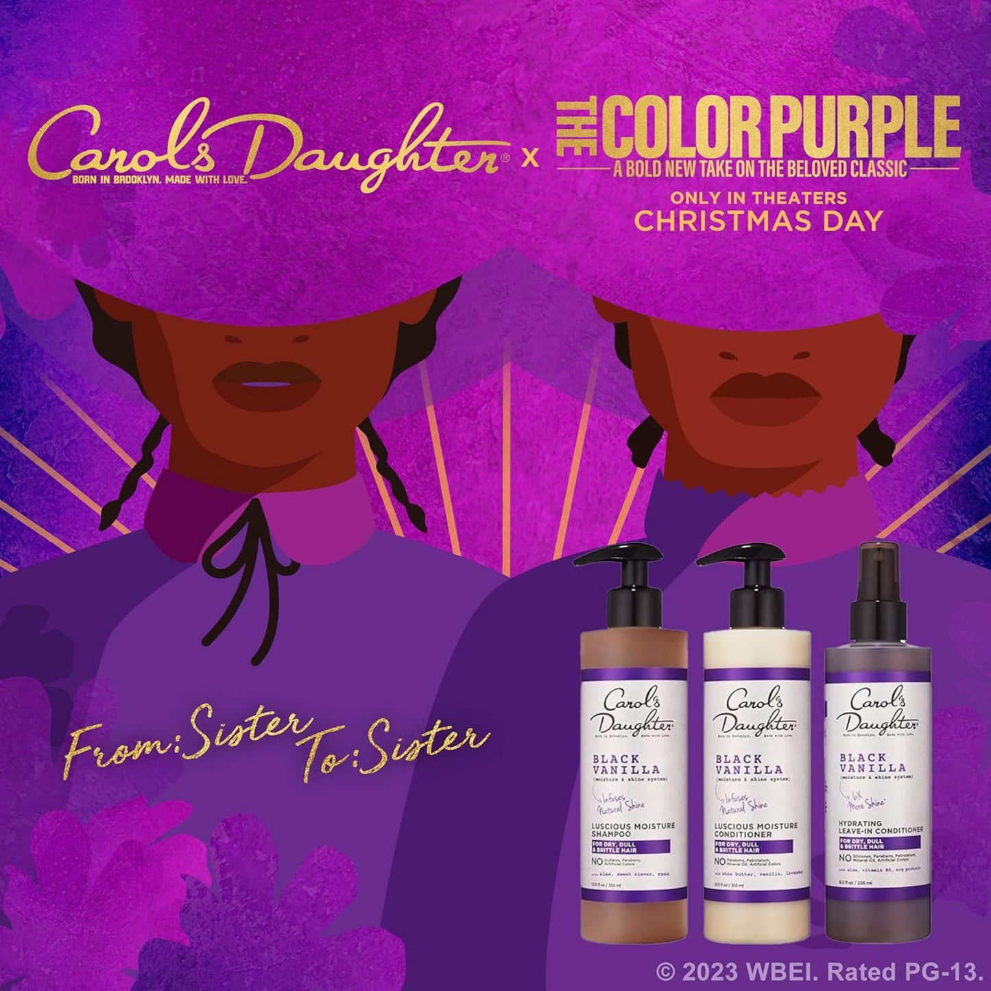 Carol’s Daughter Black Vanilla Curly Hair Sulfate Free Shampoo, Conditioner and Smoothie Set for Dry, Damaged Natural Hair, Moisturizing & Hydrating Hair Care Kit - with Shea Butter, Aloe & Rosemary