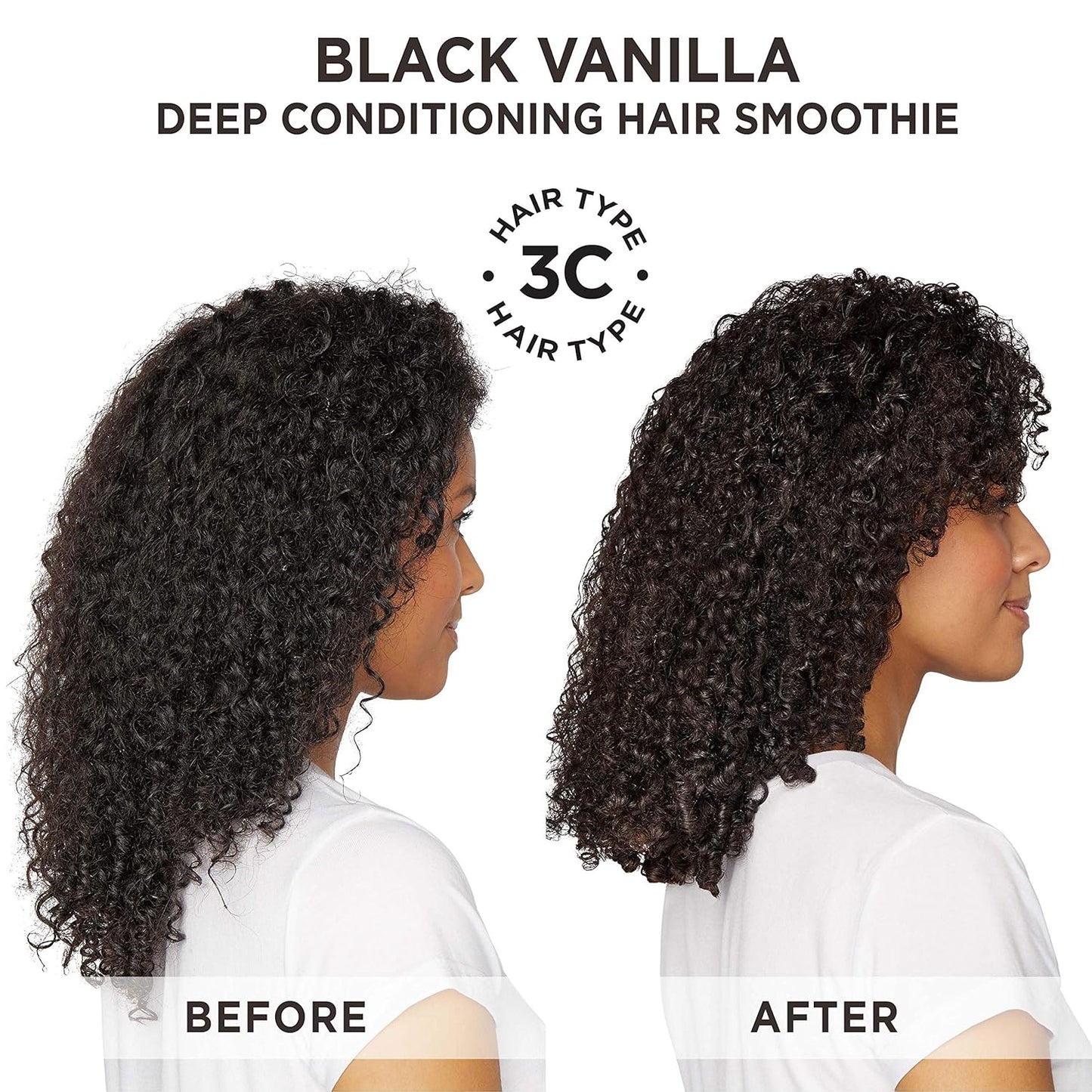 Carol’s Daughter Black Vanilla Curly Hair Sulfate Free Shampoo, Conditioner and Smoothie Set for Dry, Damaged Natural Hair, Moisturizing & Hydrating Hair Care Kit - with Shea Butter, Aloe & Rosemary